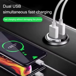 شاحن سيارة صغير بقوة 200 واط للشحن السريع لهواتف آيفون QC3.0 مع منفذ USB من نوع C لشحن الهواتف المحمولة في السيارة لشاومي وسامسونج وهواوي