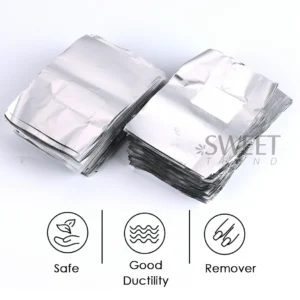50/100 قطعة من رقائق الألومنيوم لإزالة طلاء الأظافر مع وسادة قطنية، لفائف تنظيف وإزالة طلاء الأظافر، أدوات ومستلزمات العناية بالأظافر