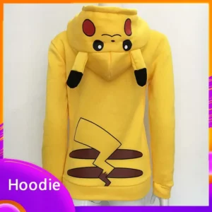 أنيمي الكرتون هوديي Kawaii لطيف الأصفر بلوزات الرياضة عارضة الكرتون الحلو جميل الخارجي النساء/الرجال الملابس الكبار الاطفال هدية