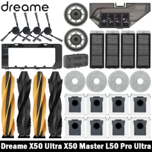 Dreame X50 Ultra/X50 Master/L50 Pro Ultra/L40S Pro Ultra/L40s Ultra/MOVA V50 Ultra أجزاء فرشاة رئيسية مرشح ممسحة قماش كيس لجميع الغبار