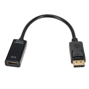 محول محول DP إلى HDMI 4K 1080P ذكر إلى أنثى DisplayPort إلى كابل محول صوت فيديو متوافق مع HDMI لأجهزة الكمبيوتر المحمول والتلفزيون