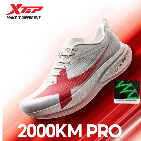 حذاء رياضي للرجال XTEP 2000km PRO موديل 2026 للربيع، مريح وخفيف الوزن مع وسادة مبطنة وثبات، أحذية رياضية للرجال 874219110026