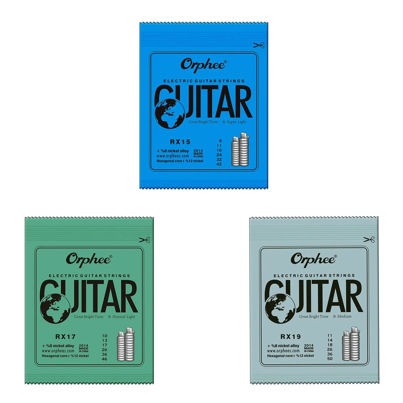 Orphee 1/5/10 قطعة سلاسل الغيتار الكهربائي مجموعة RX سلسلة سداسية الكربون الصلب 6 سلسلة لملحقات الغيتار الكهربائي وأجزاء