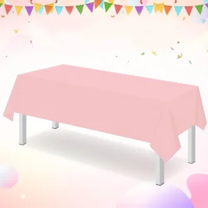 183 × 137 سنتيمتر الصلبة الوردي أغطية المائدة البلاستيك مفرش المائدة ل الزفاف الديكور الفتيات الكبار حفلة عيد ميلاد لوازم ديكور للطاولات