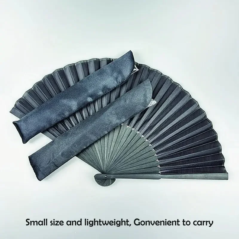مروحة يدوية سوداء قابلة للطي بتصميم عتيق، مثالية لحفلات الزفاف والمناسبات، ملحقات للرقص والحفلات المنزلية، مراوح زخرفية قابلة للطي