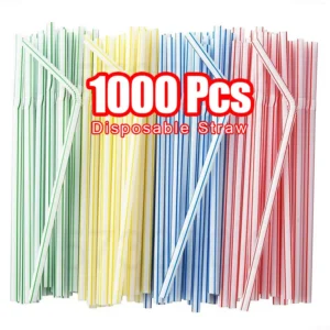 50-1000 قطعة شفاطات للشرب ملونة وأسود rietjes مرنة حفل زفاف لوازم شفاطات للشرب المطبخ بالجملة