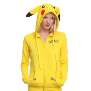 أنيمي الكرتون هوديي Kawaii لطيف الأصفر بلوزات الرياضة عارضة الكرتون الحلو جميل الخارجي النساء/الرجال الملابس الكبار الاطفال هدية