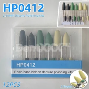 مجموعة أدوات تلميع الراتنج HP0412 مكونة من 12 قطعة للأدوات منخفضة السرعة، قطر ساق نوع HP 2.35 مم