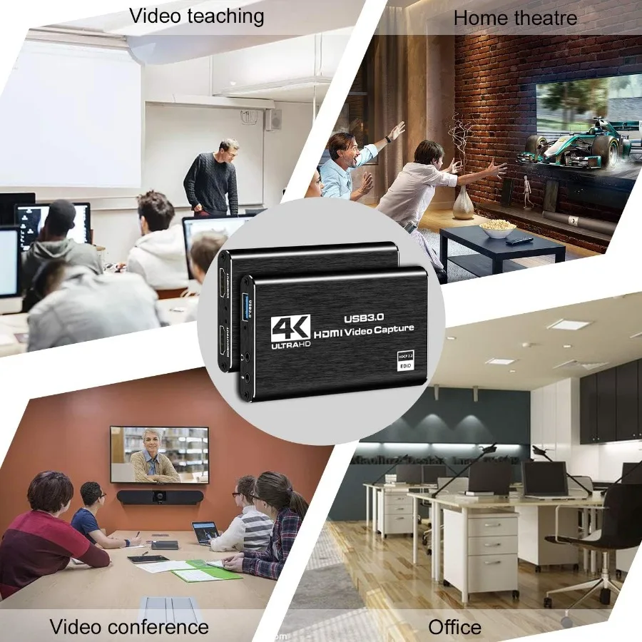 4K USB 3.0 بطاقة التقاط الفيديو HDMI-متوافق 1080P HD مسجل فيديو المنتزع للكمبيوتر PS4 OBS لعبة تسجيل لعبة الصوت هيئة التصنيع العسكري