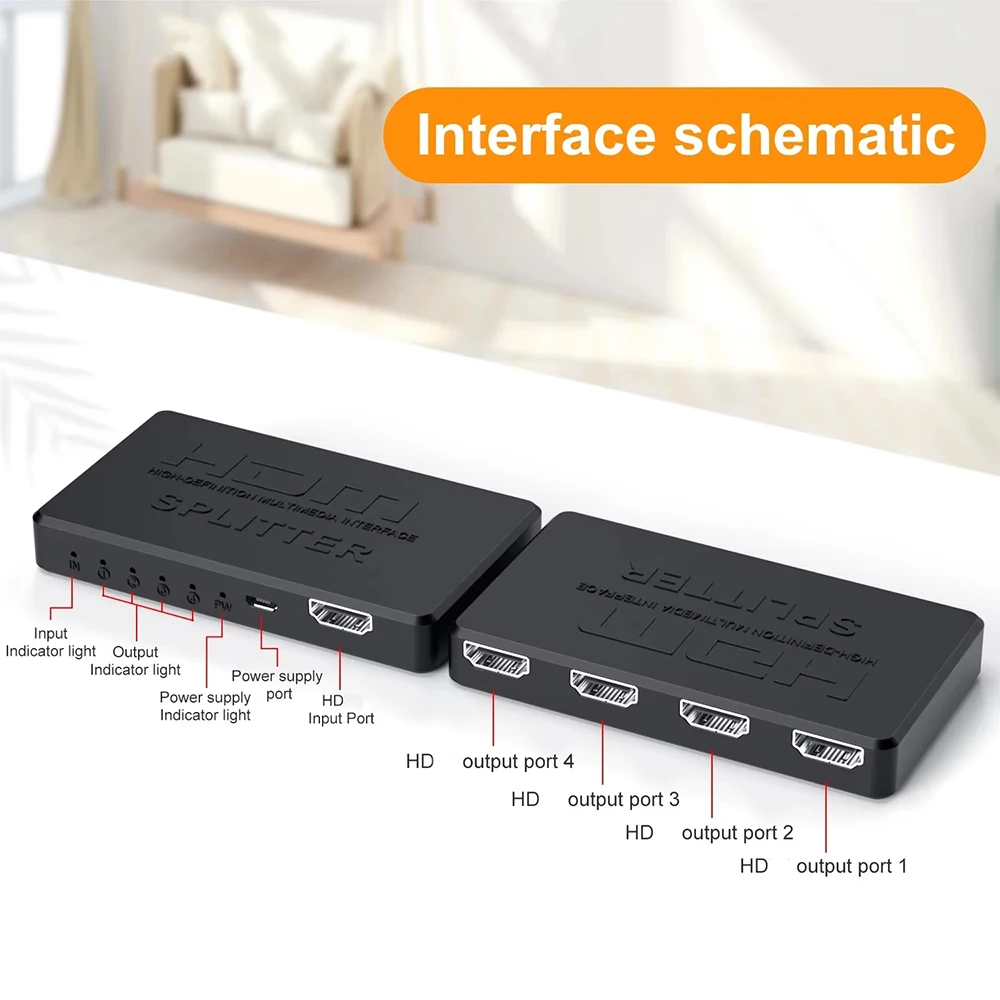 4K 2K HDMI متوافق الفاصل 1 في 4 خارج 4x1 HDTV التبديل HDMI متوافق محول HD فيديو الجلاد لأجهزة الكمبيوتر المحمول Xbox PS4 DVD PC