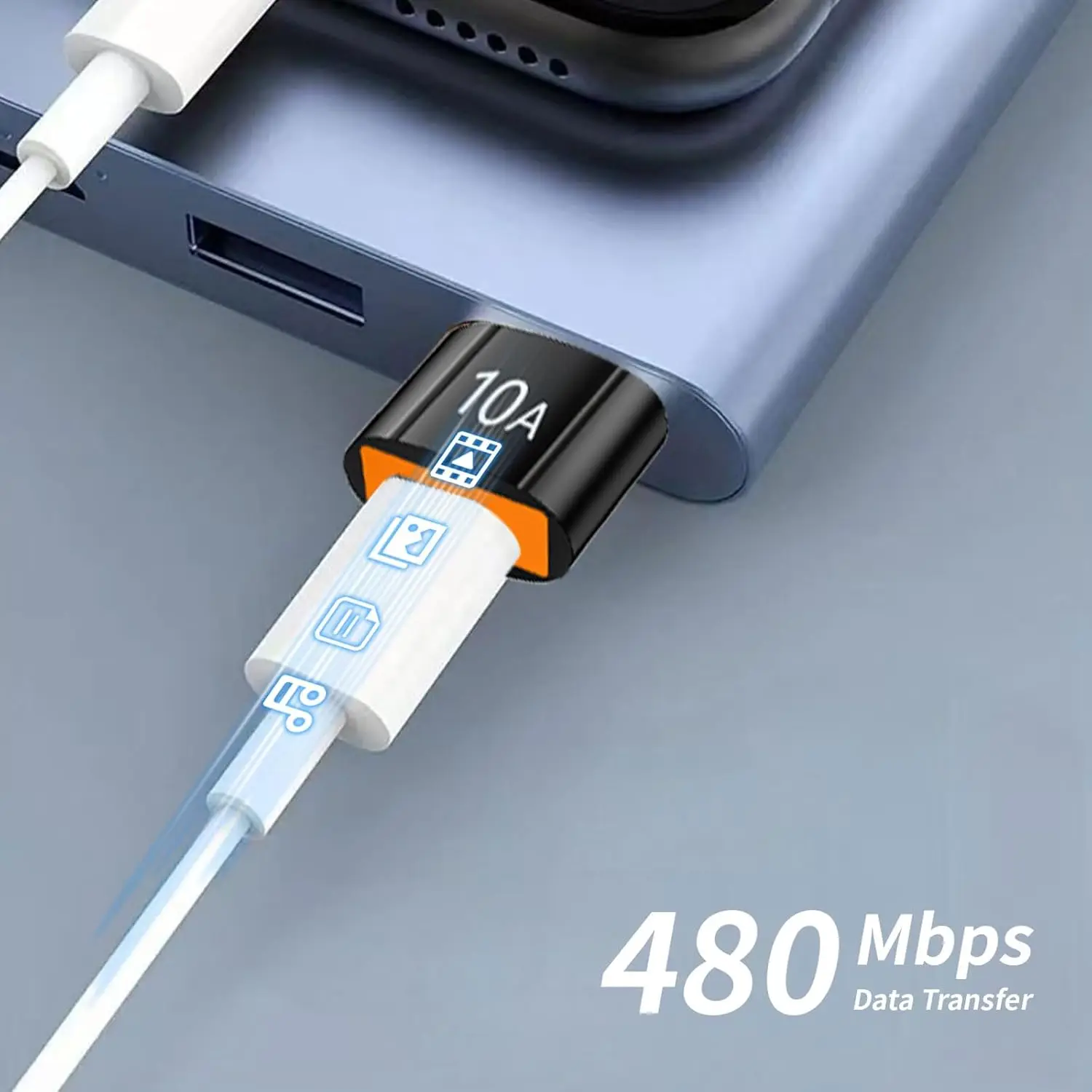 محولات شحن صغيرة من USB A إلى USB C، محول USB إلى USB C، سهلة التوصيل للكاميرات وملحقات سماعات الرأس