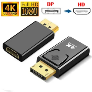 4K DisplayPort إلى HDMI محول متوافق DP ذكر إلى أنثى محول HDMI متوافق 1080P فيديو للكمبيوتر المحمول HDTV